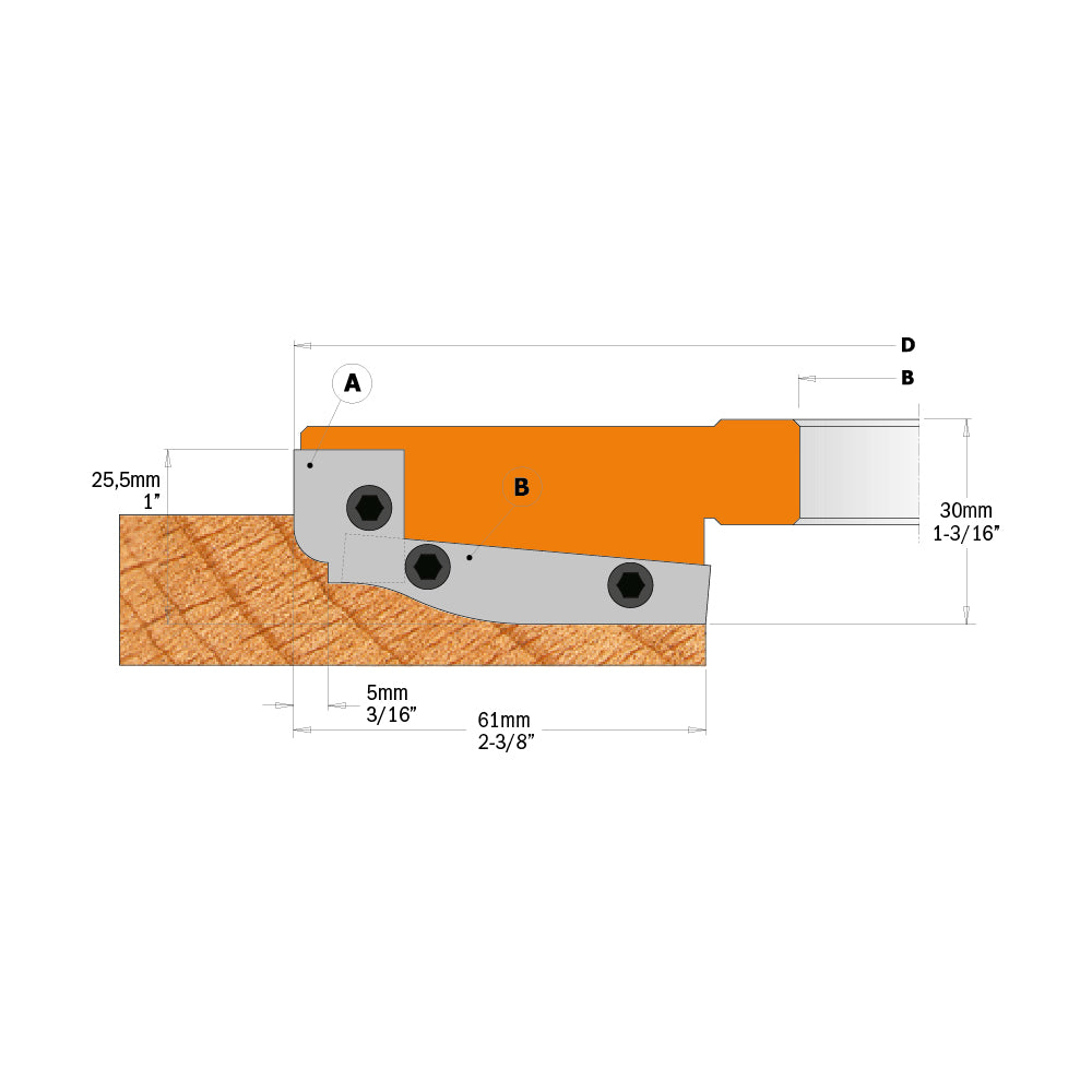 CMT Orange Tools 694.013.31 Professional raised panel cutter heads industrial industrial Tools Cutter heads & knives Woodworking Tools and accessories Ireland Maginn Machinery 03