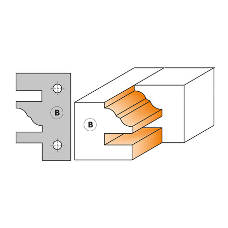 CMT Orange Tools 694.014.35 One piece rail & stile cutter heads industrial industrial Tools Cutter heads & knives Woodworking Tools and accessories Ireland Maginn Machinery 06