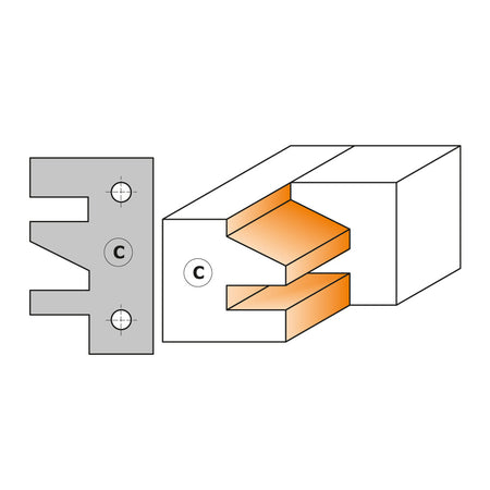 CMT Orange Tools 694.014.50 One piece rail & stile cutter heads industrial industrial Tools Cutter heads & knives Woodworking Tools and accessories Ireland Maginn Machinery 07