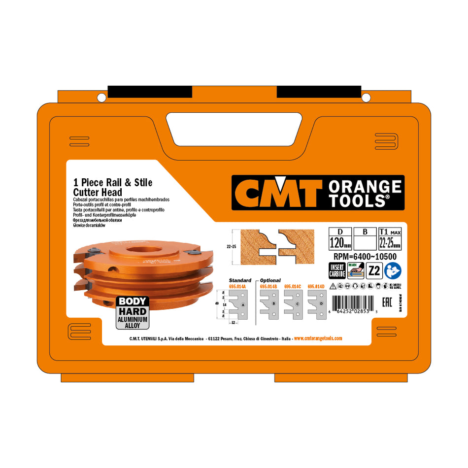 CMT Orange Tools 694.014.40 One piece rail & stile cutter heads industrial industrial Tools Cutter heads & knives Woodworking Tools and accessories Ireland Maginn Machinery 02