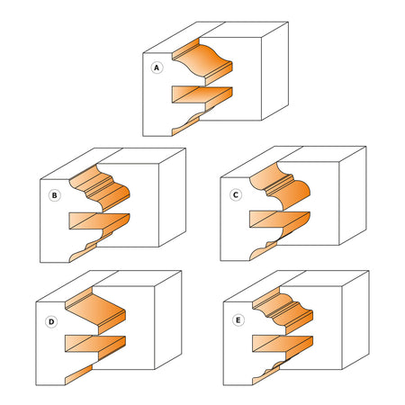 CMT Orange Tools 694.015.30 Profile and counter profile cutter head sets industrial industrial Tools Cutter heads & knives Woodworking Tools and accessories Ireland Maginn Machinery 08