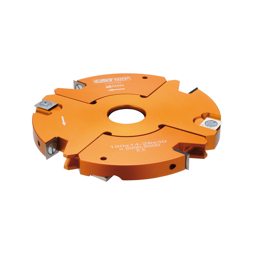 CMT 694.021.30 2 PCS ADJUSTABLE GROOVING CUTTER HEAD SET HW D=150X14-2 ...