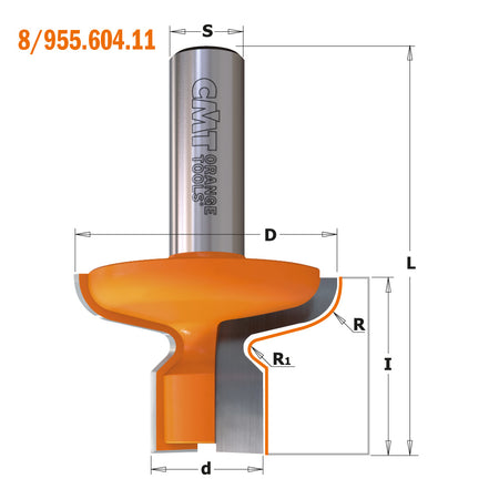 CMT Orange Tools 955.604.11 Door Lip Bit & Finger Grip BIt industrial industrial Tools Industrial router bits Woodworking Tools and accessories Ireland Maginn Machinery 02