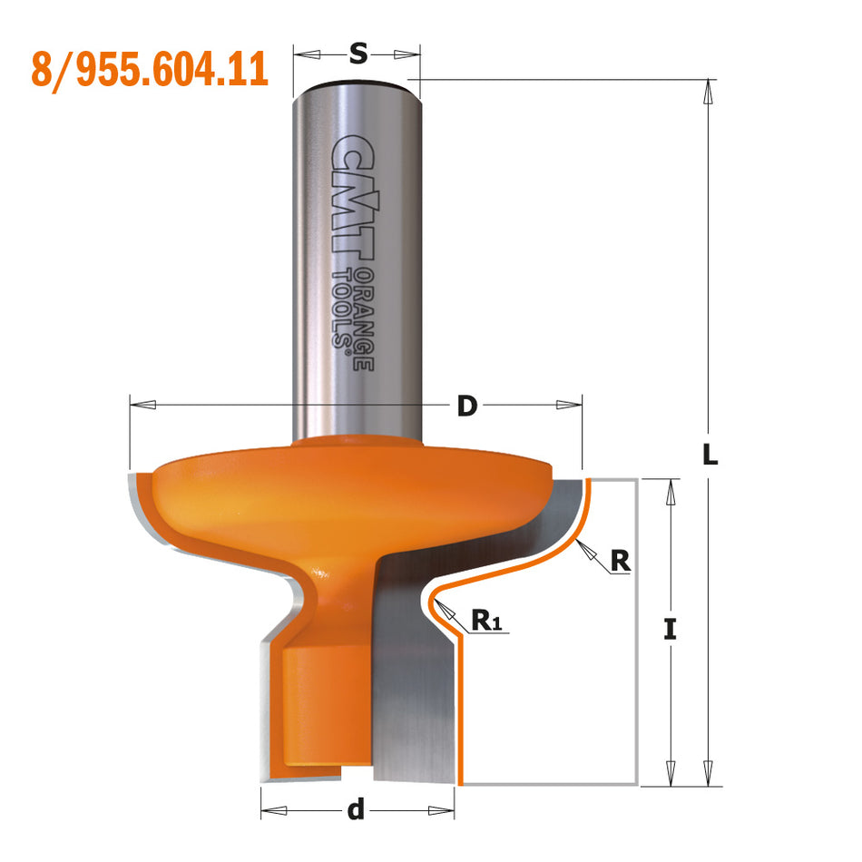 CMT Orange Tools 955.606.11 Door Lip Bit & Finger Grip BIt industrial industrial Tools Industrial router bits Woodworking Tools and accessories Ireland Maginn Machinery 02