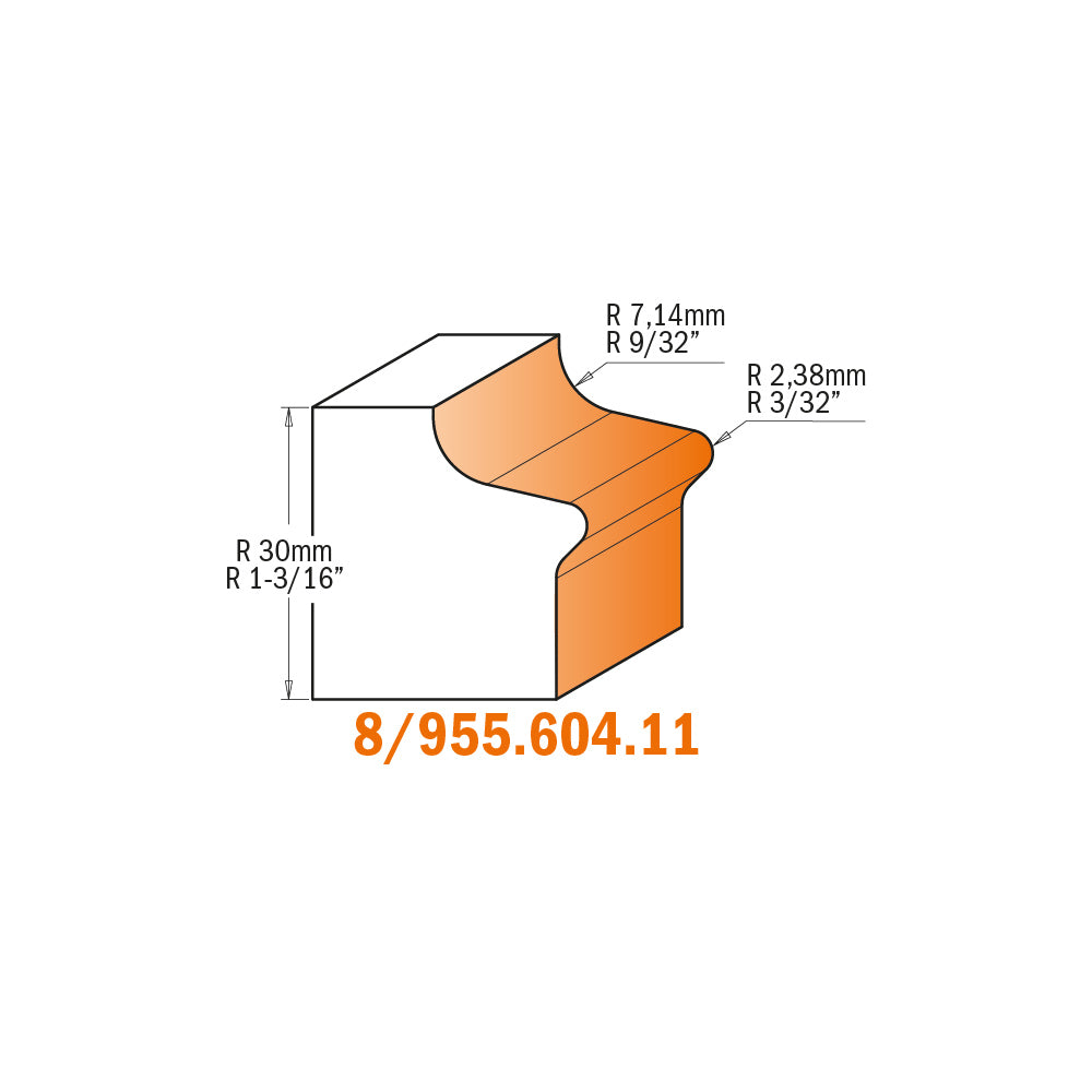 CMT Orange Tools 855.604.11 Door Lip Bit & Finger Grip BIt industrial industrial Tools Industrial router bits Woodworking Tools and accessories Ireland Maginn Machinery 03