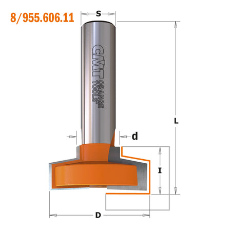 CMT Orange Tools 955.606.11 Door Lip Bit & Finger Grip BIt industrial industrial Tools Industrial router bits Woodworking Tools and accessories Ireland Maginn Machinery 05