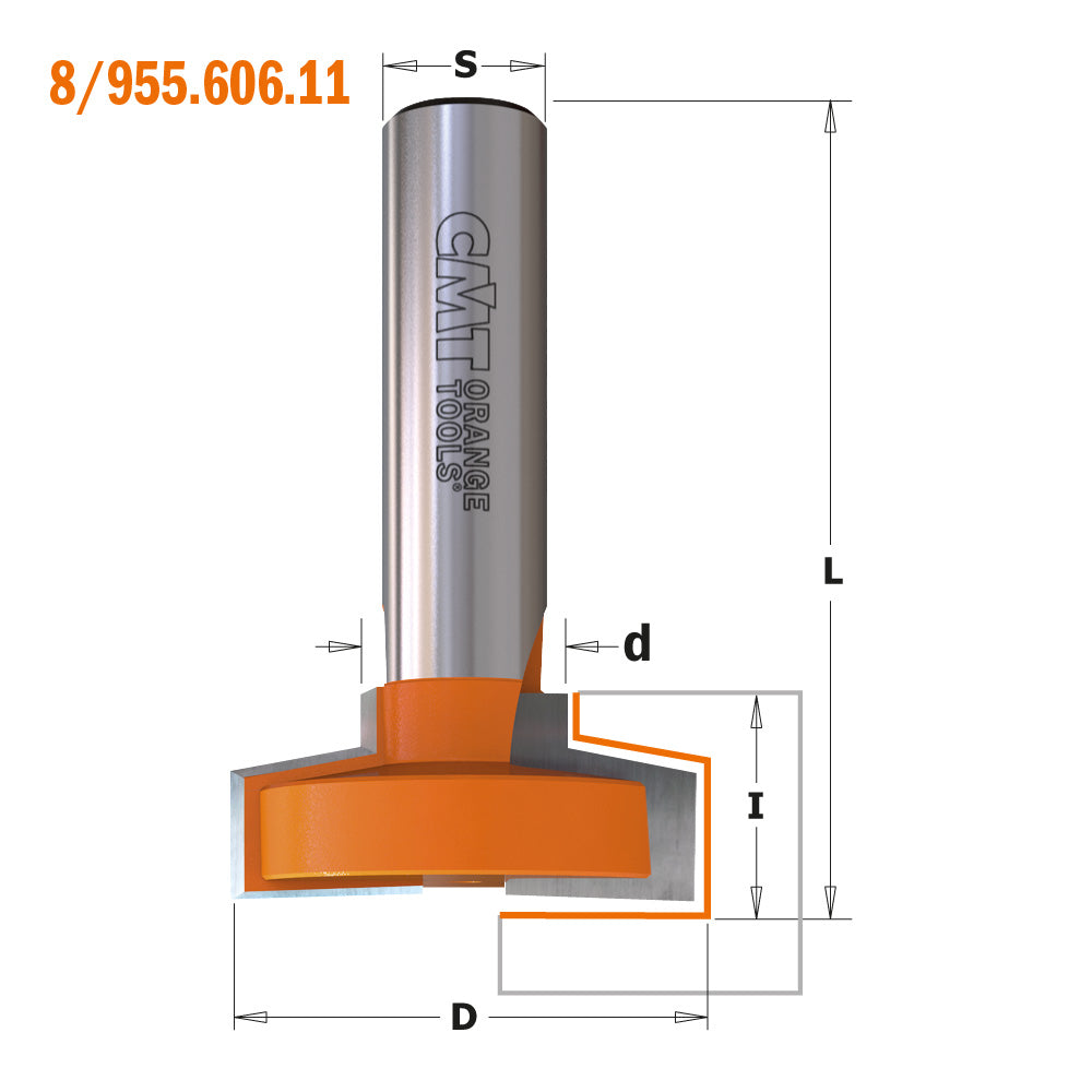 CMT Orange Tools 855.606.11 Door Lip Bit & Finger Grip BIt industrial industrial Tools Industrial router bits Woodworking Tools and accessories Ireland Maginn Machinery 05