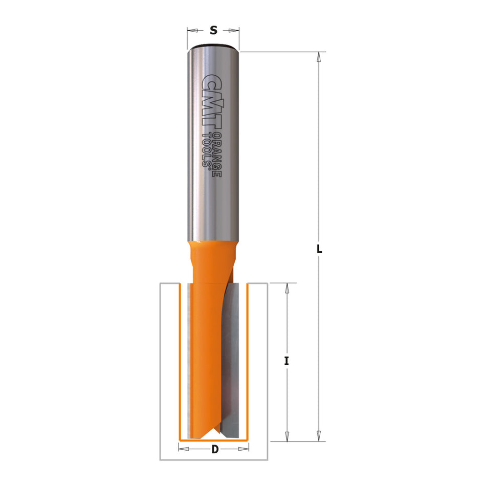 CMT Orange Tools 812.581.11 Straight router bits, long series industrial industrial Tools Industrial router bits Woodworking Tools and accessories Ireland Maginn Machinery 02