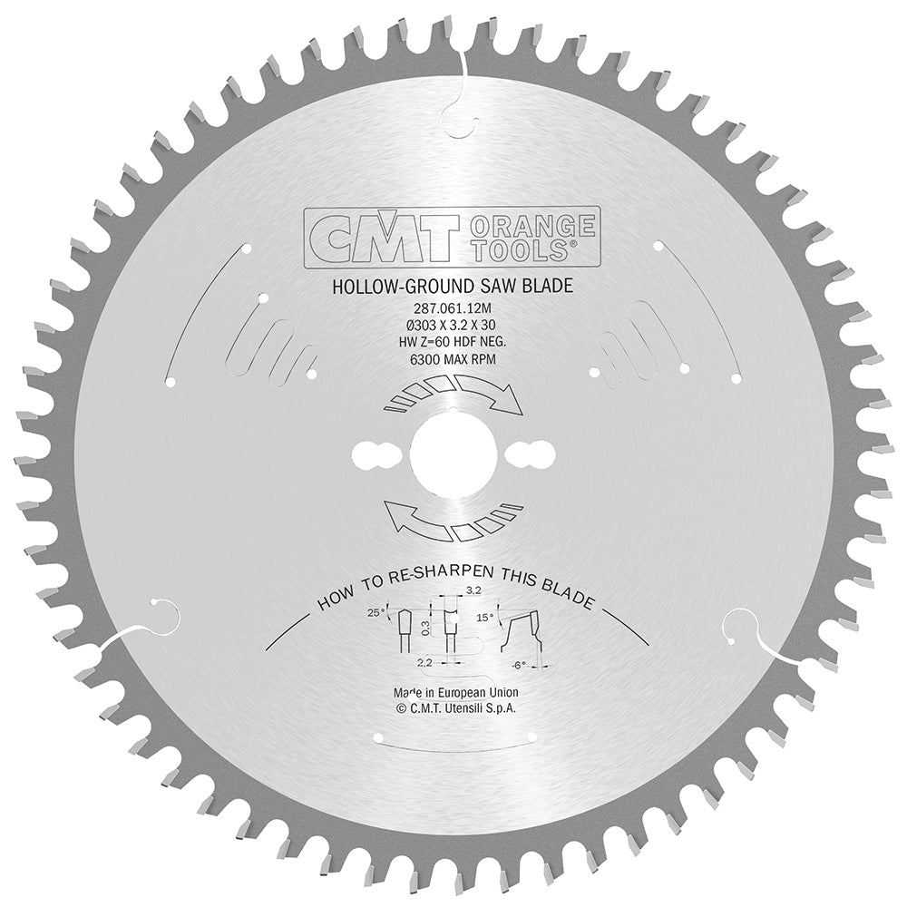 CMT Orange Tools 287.061.12M Fine finisging _ DOUBLE SIDED Industrial Industrial Tools Industrial circular saw blades Woodworking Tools and accessories Ireland Maginn Machinery