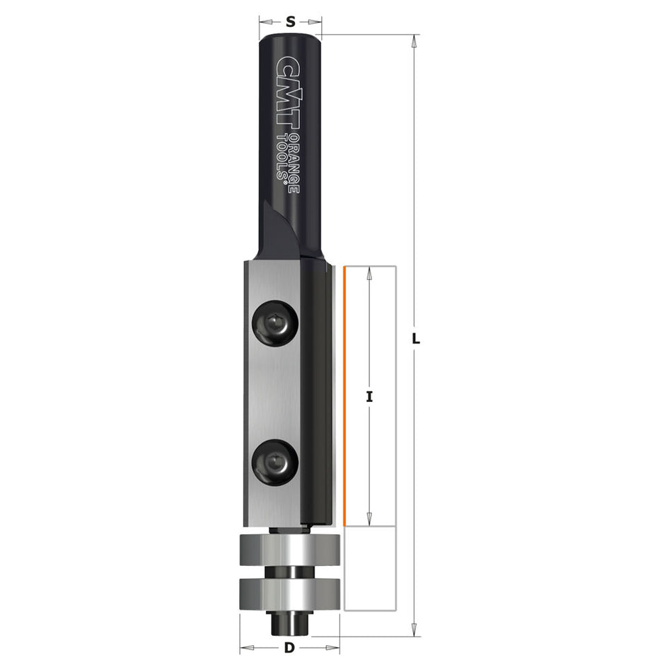 CMT Orange Tools 657.991.11 Flush trim bits with insert knives Industrial Industrial Tools Router bits with insert knives Woodworking Tools and accessories Ireland Maginn Machinery