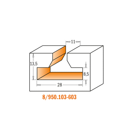 CMT Orange Tools 950.103.11 T-slot router bits industrial industrial Tools Industrial router bits Woodworking Tools and accessories Ireland Maginn Machinery 10