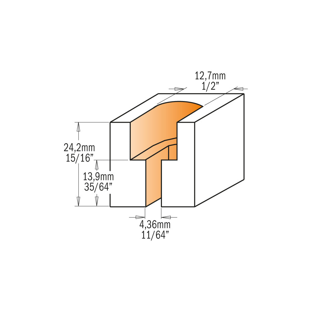 CMT Orange Tools 813.601.11 Counterbored screw slot router bits industrial industrial Tools Industrial router bits Woodworking Tools and accessories Ireland Maginn Machinery 03