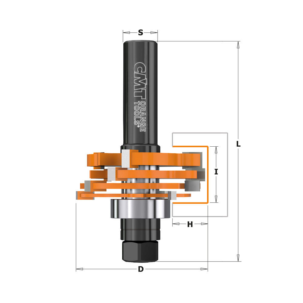 CMT Orange Tools 800.506.11 Three wing slot cutter industrial industrial Tools Industrial router bits Woodworking Tools and accessories Ireland Maginn Machinery 02