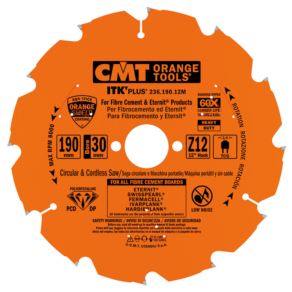 CMT Orange Tools 236.168.10H 236 DP SAW BLADES - ULTRA-HARD MATERIALS- LONG LIFE Hardware Hardware Tools Circular saw blades CMT Contractor Tools® - ITKPlus® Woodworking Tools and accessories Ireland Maginn Machinery