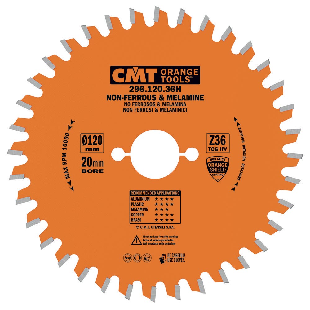 CMT Orange Tools 296.190.64FF Industrial non-ferrous metal and laminated panel circular saw blades Industrial Industrial Tools Industrial circular saw blades Woodworking Tools and accessories Ireland Maginn Machinery 04