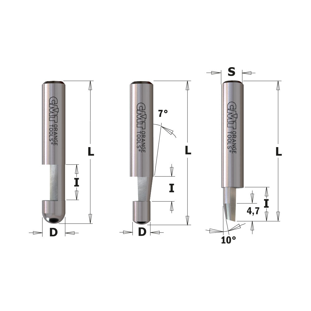 CMT Orange Tools 743.060.11 Combination trimmer router bits industrial industrial Tools Industrial router bits Woodworking Tools and accessories Ireland Maginn Machinery 02