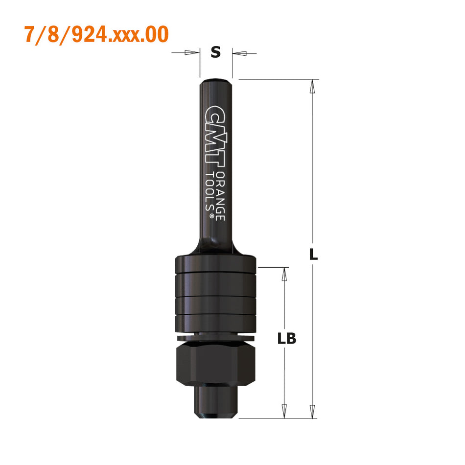 CMT Orange Tools 924.133.00 Arbors for slot cutters 822 Hardware Hardware Tools Industrial router bits Woodworking Tools and accessories Ireland Maginn Machinery 02
