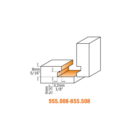 CMT Orange Tools 955.002.11 Drawer lock router bits industrial industrial Tools Industrial router bits Woodworking Tools and accessories Ireland Maginn Machinery 05