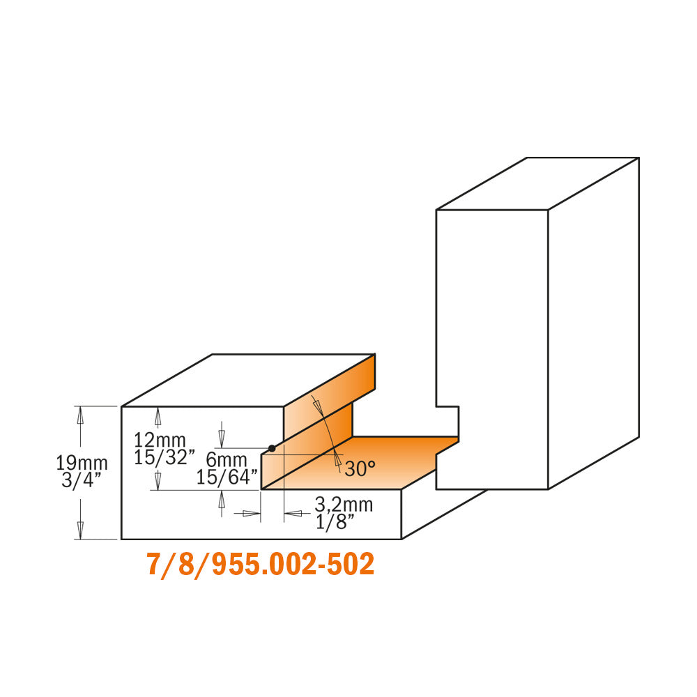 CMT Orange Tools 755.002.11 Drawer lock router bits industrial industrial Tools Industrial router bits Woodworking Tools and accessories Ireland Maginn Machinery 04