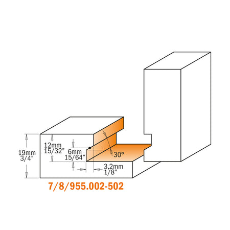 CMT Orange Tools 755.002.11 Drawer lock router bits industrial industrial Tools Industrial router bits Woodworking Tools and accessories Ireland Maginn Machinery 04