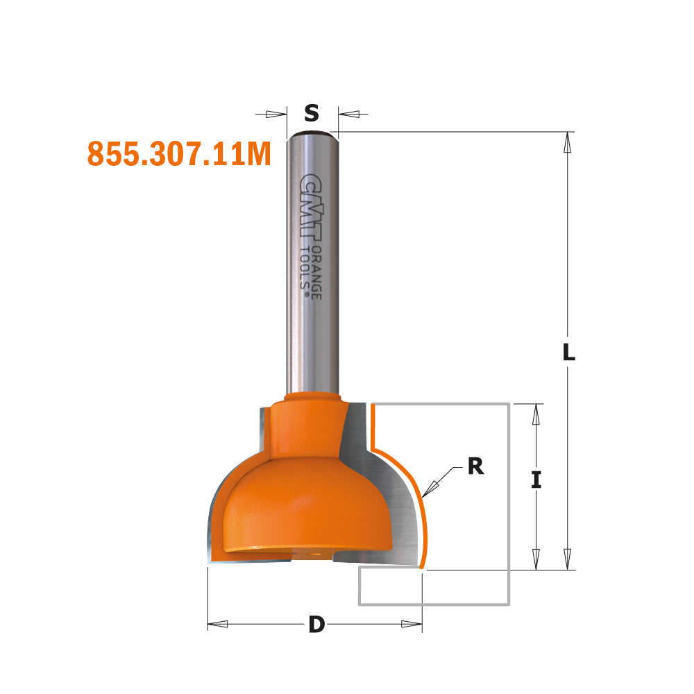 CMT Orange Tools 955.307.11M Ovolo sash router bits industrial industrial Tools Industrial router bits Woodworking Tools and accessories Ireland Maginn Machinery 03