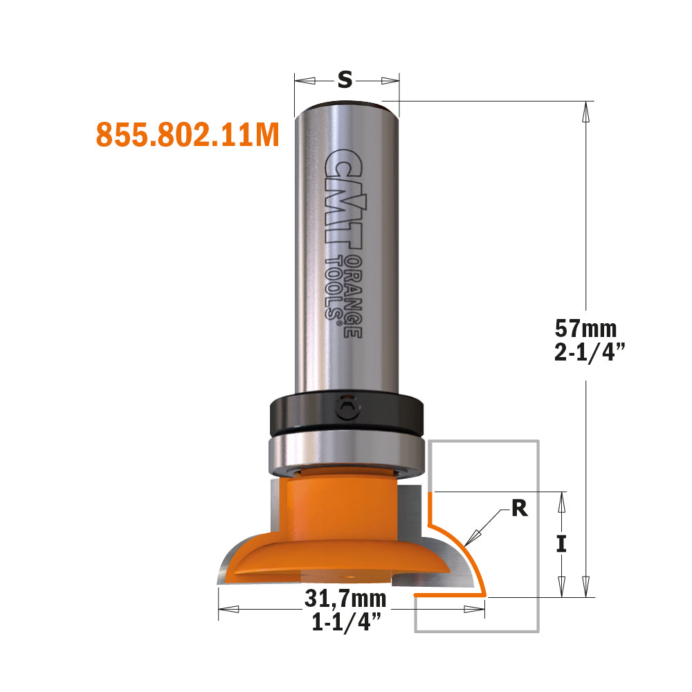 CMT Orange Tools 955.302.11 Ovolo sash router bit sets industrial industrial Tools Industrial router bits Woodworking Tools and accessories Ireland Maginn Machinery 03