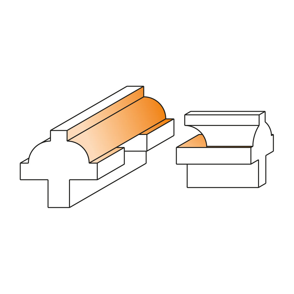 CMT Orange Tools 855.802.11 Ovolo sash router bit sets industrial industrial Tools Industrial router bits Woodworking Tools and accessories Ireland Maginn Machinery 07