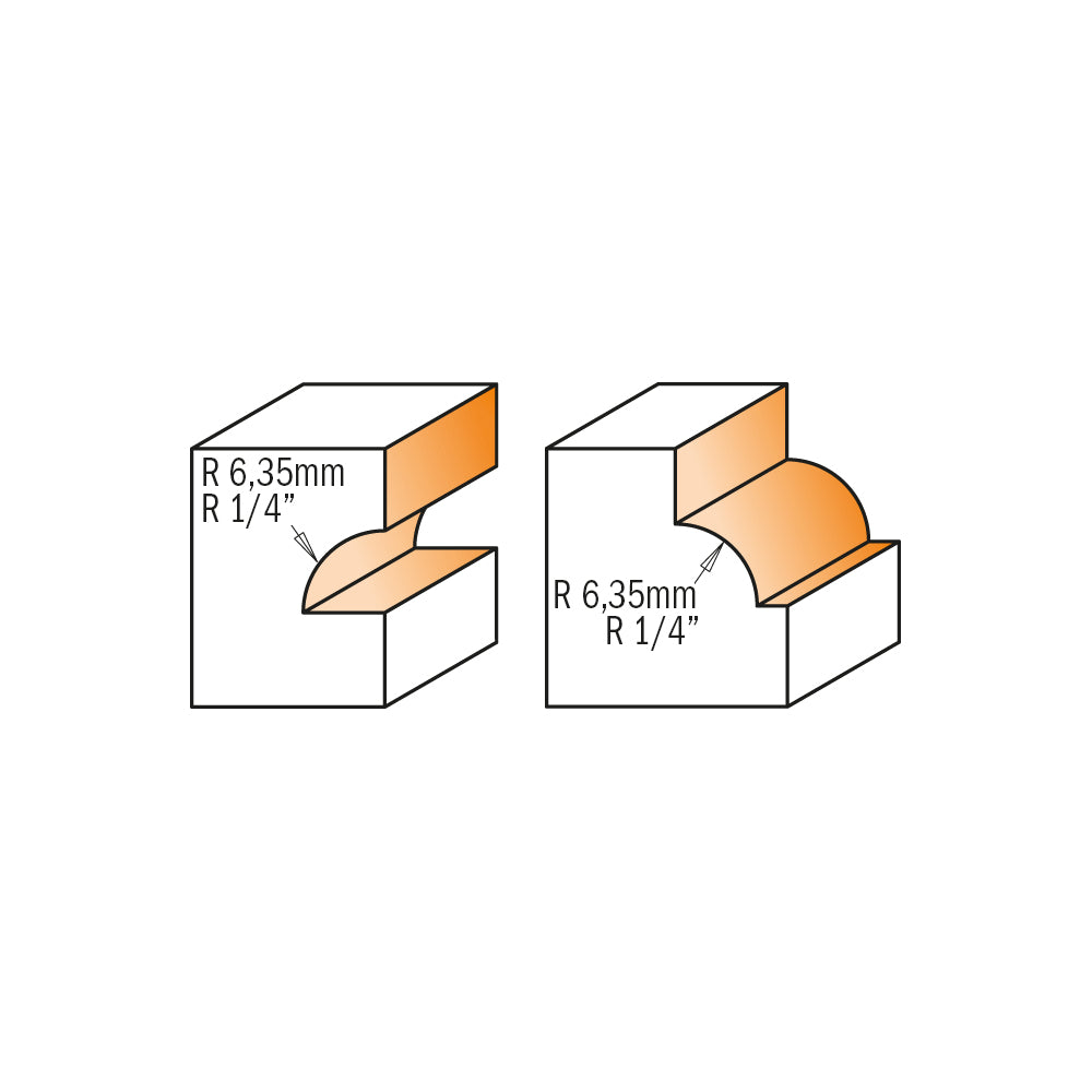 CMT Orange Tools 955.302.11 Ovolo sash router bit sets industrial industrial Tools Industrial router bits Woodworking Tools and accessories Ireland Maginn Machinery 06