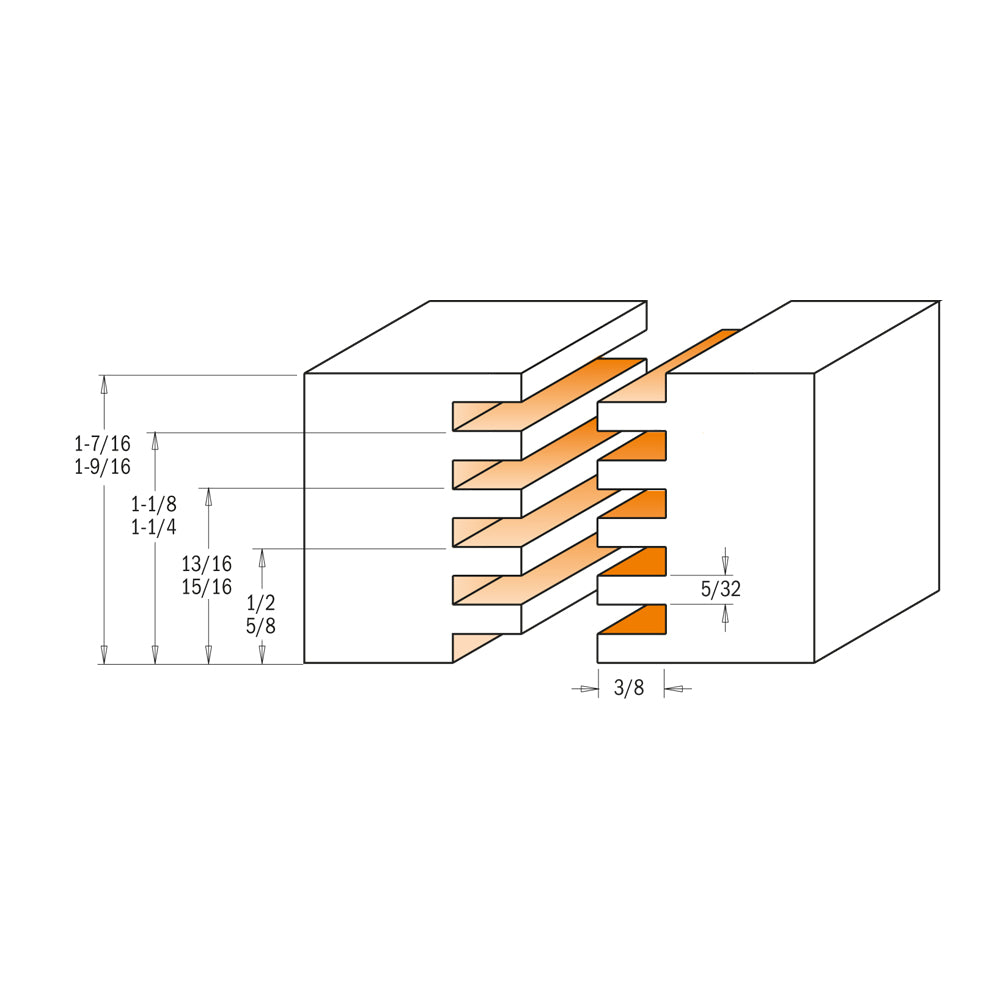 CMT Orange Tools 800.616.11 Finger joint router bits industrial industrial Tools Industrial router bits Woodworking Tools and accessories Ireland Maginn Machinery 04