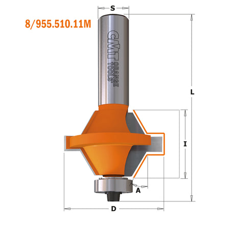 CMT Orange Tools 955.510.11 Edge banding router bit sets industrial industrial Tools Industrial router bits Woodworking Tools and accessories Ireland Maginn Machinery 03