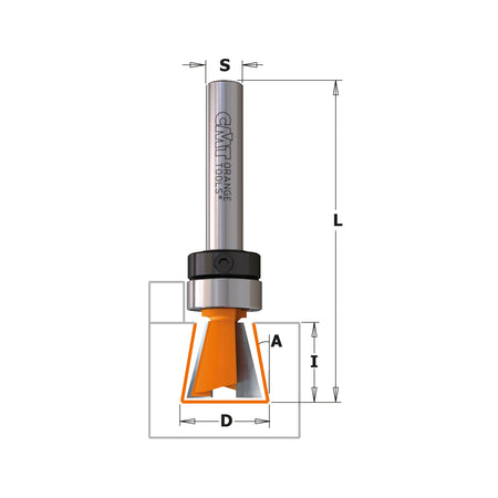 CMT Orange Tools 818.128.11B Dovetail router bits industrial industrial Tools Industrial router bits Woodworking Tools and accessories Ireland Maginn Machinery 02