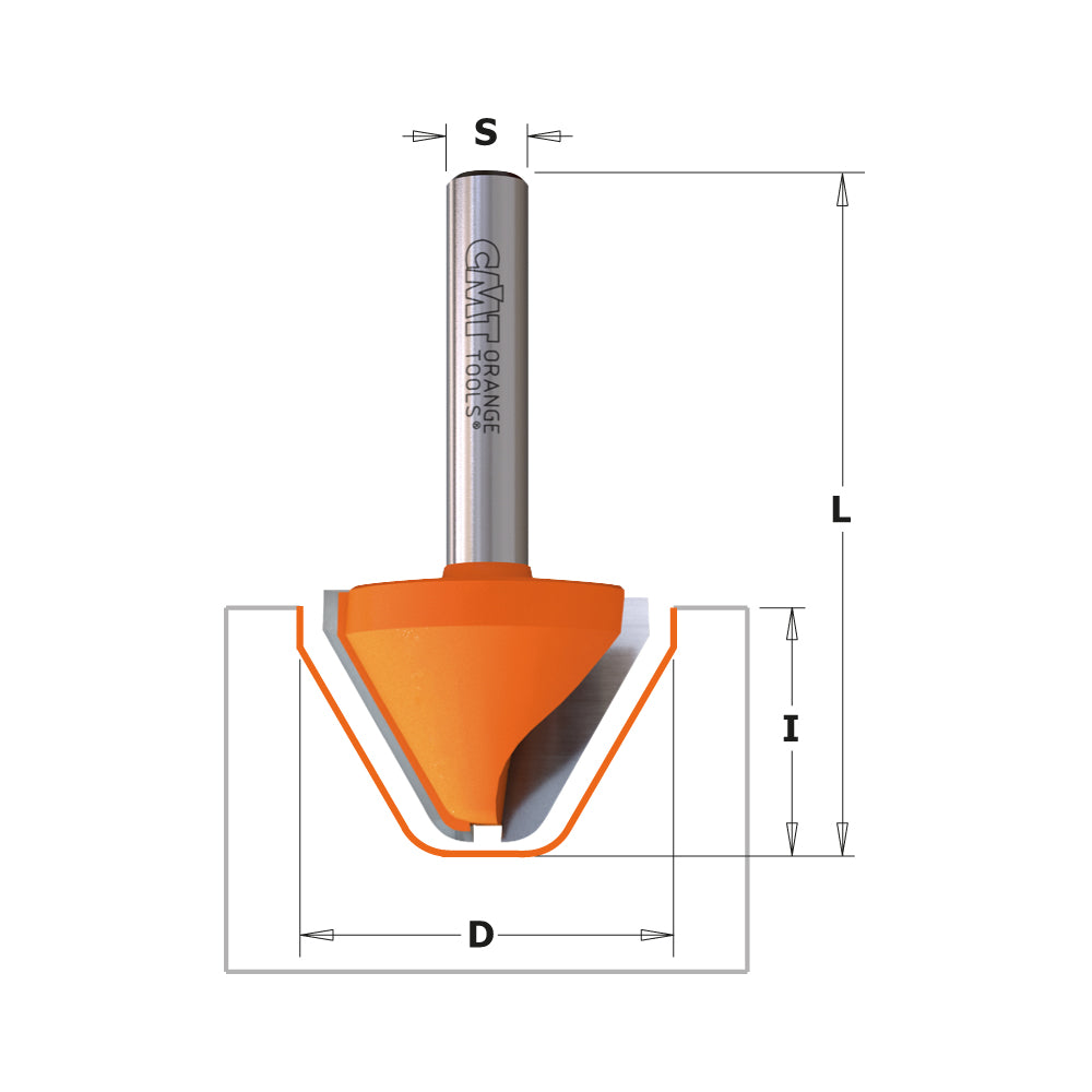 CMT Orange Tools 749.001.11 Lettering router bits (60°) industrial industrial Tools Industrial router bits Woodworking Tools and accessories Ireland Maginn Machinery 02