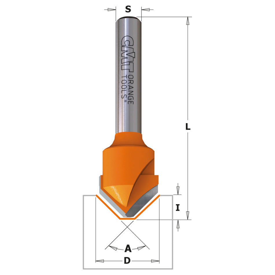 CMT Orange Tools 715.001.11 V-Grooving bits industrial industrial Tools Industrial router bits Woodworking Tools and accessories Ireland Maginn Machinery 02