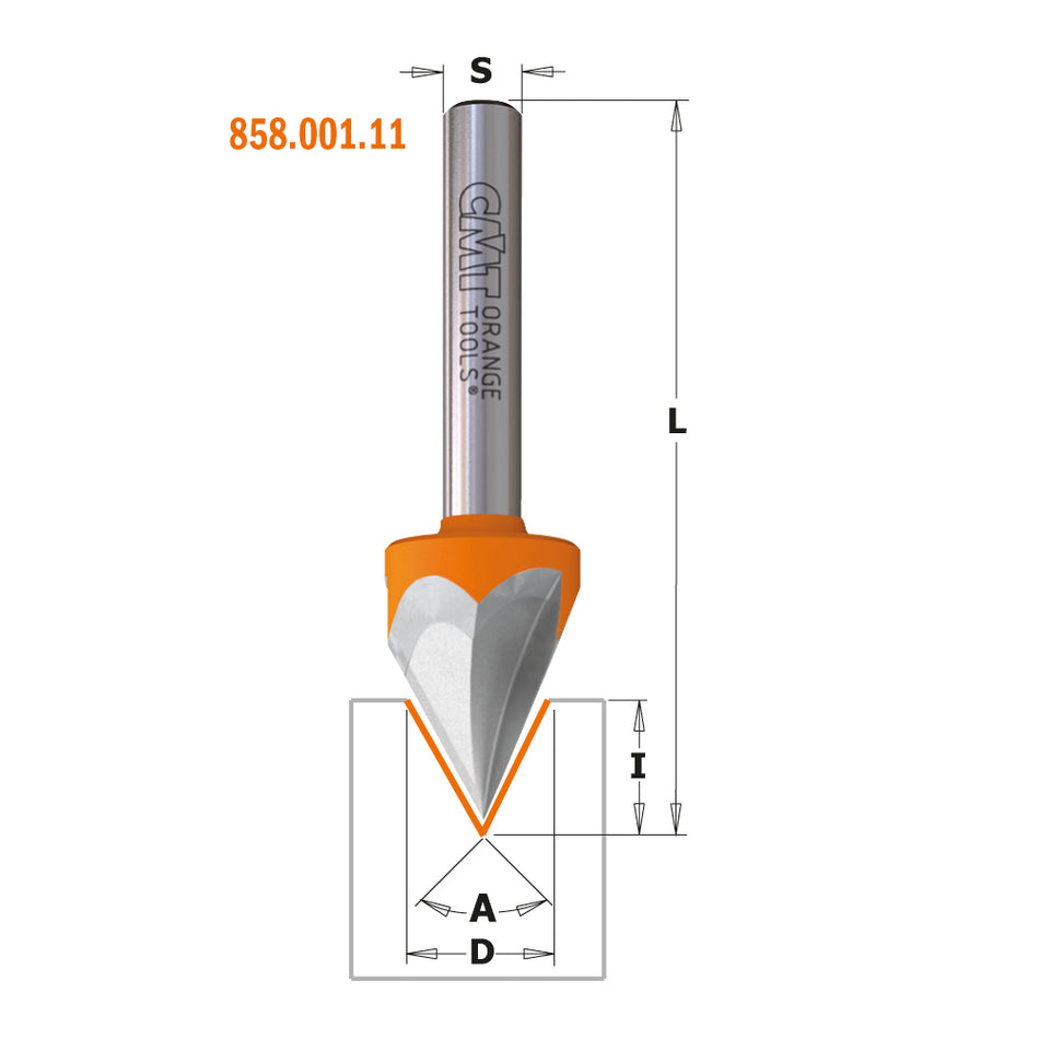CMT Orange Tools 858.003.11 Laser Point Bit industrial industrial Tools Industrial router bits Woodworking Tools and accessories Ireland Maginn Machinery 02