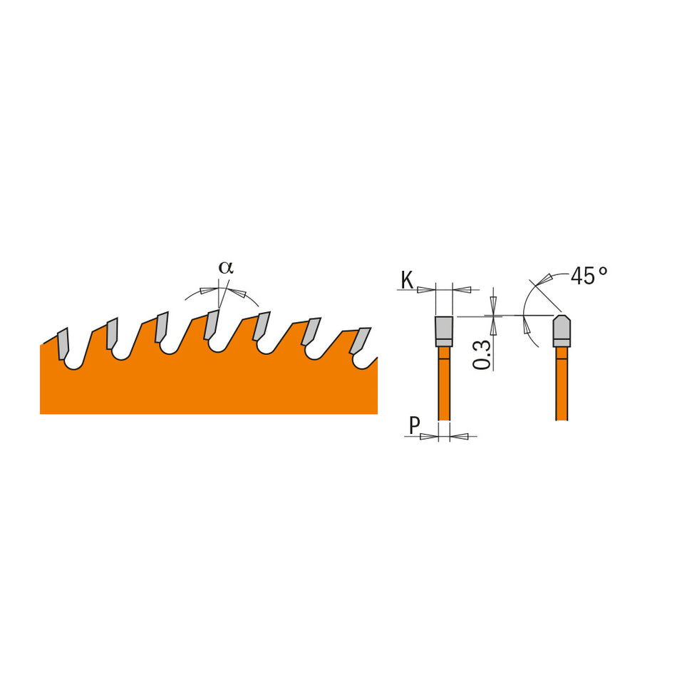 CMT Orange Tools 281.064.09M Industrial laminated and chipboard circular saw blades Industrial Industrial Tools Industrial circular saw blades Woodworking Tools and accessories Ireland Maginn Machinery 02