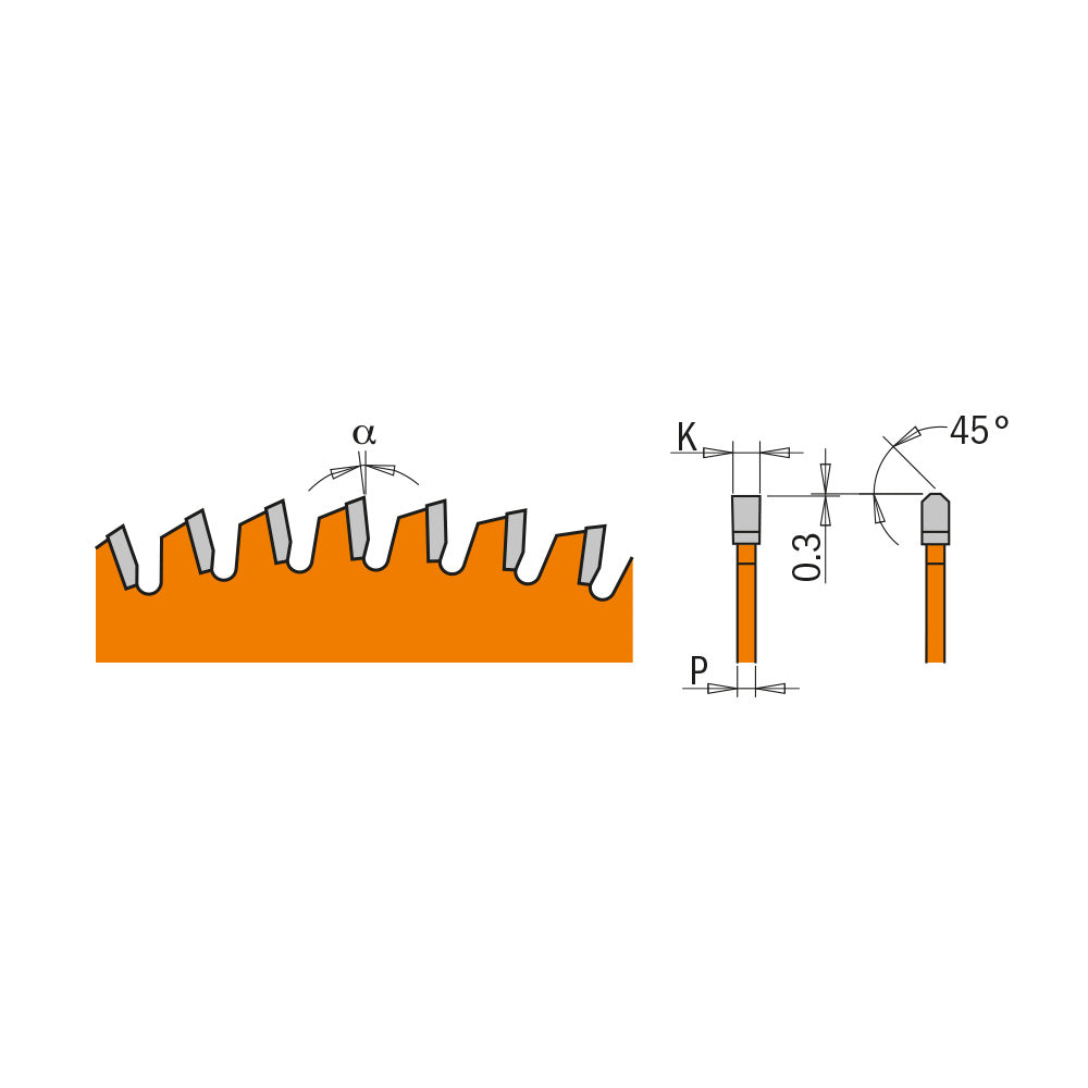 CMT Orange Tools 281.065.11M Industrial laminated and chipboard circular saw blades Industrial Industrial Tools Industrial circular saw blades Woodworking Tools and accessories Ireland Maginn Machinery 02