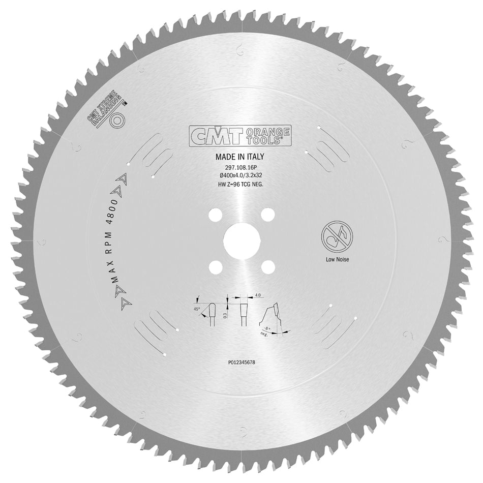 CMT Orange Tools 297.080.10P Industrial non-ferrous metal and laminated panel circular saw blades Industrial Industrial Tools Industrial circular saw blades Woodworking Tools and accessories Ireland Maginn Machinery 02