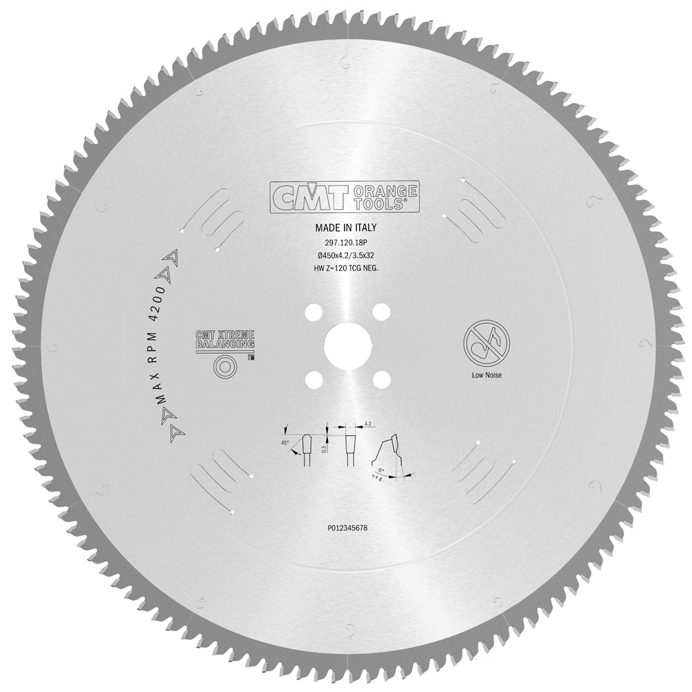 CMT Orange Tools 297.120.16M Industrial non-ferrous metal and laminated panel circular saw blades Industrial Industrial Tools Industrial circular saw blades Woodworking Tools and accessories Ireland Maginn Machinery 07