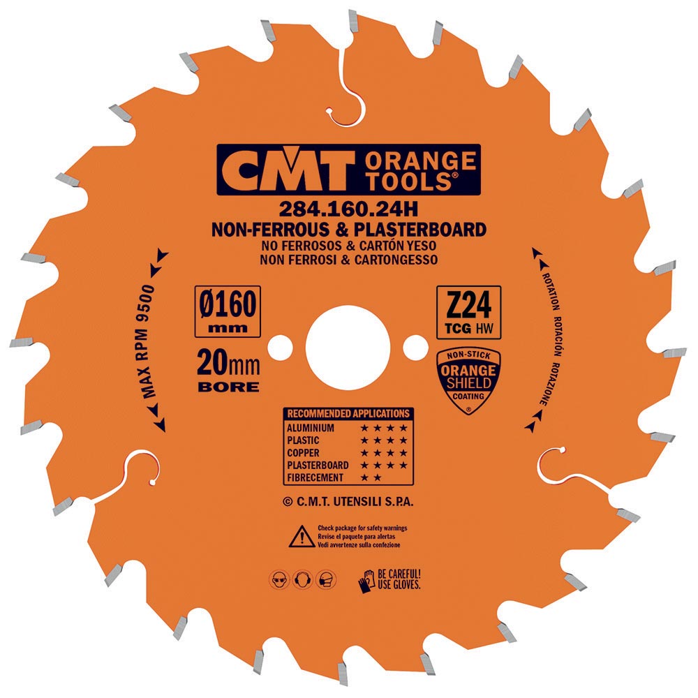 CMT Orange Tools 284.160.24H Industrial non-ferrous metal and plastic circular saw blades Industrial Industrial Tools Industrial circular saw blades Woodworking Tools and accessories Ireland Maginn Machinery