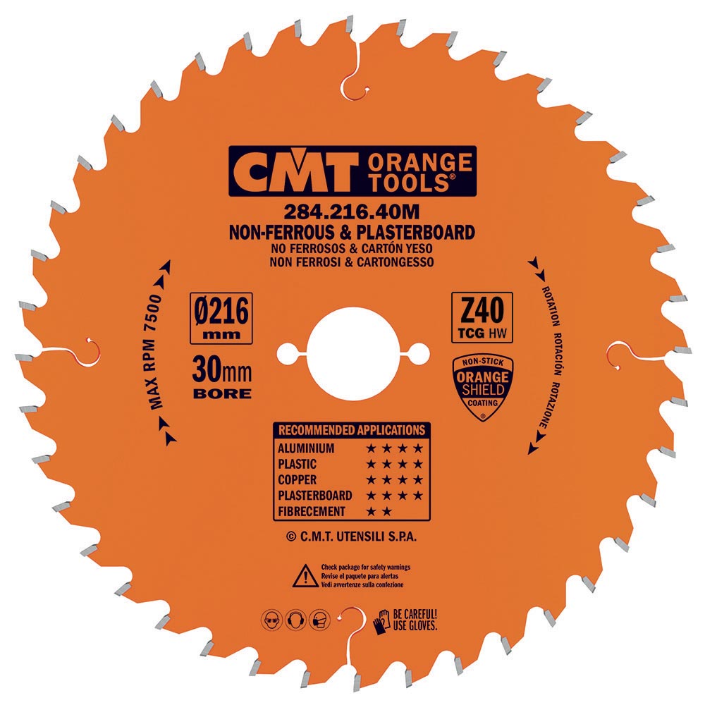 CMT Orange Tools 284.190.30M Industrial non-ferrous metal and plastic circular saw blades Industrial Industrial Tools Industrial circular saw blades Woodworking Tools and accessories Ireland Maginn Machinery 05