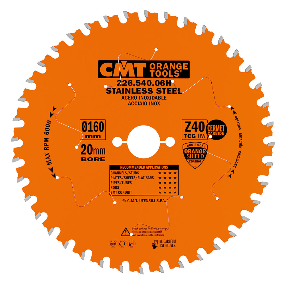 CMT Orange Tools 226.572.10M Industrial circular saw blades for Stainless Steel Industrial Industrial Tools Industrial circular saw blades Woodworking Tools and accessories Ireland Maginn Machinery 08