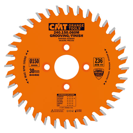 CMT Orange Tools 240.150.060M Industrial grooving/finish circular saw blades Industrial Industrial Tools Industrial circular saw blades Woodworking Tools and accessories Ireland Maginn Machinery 07