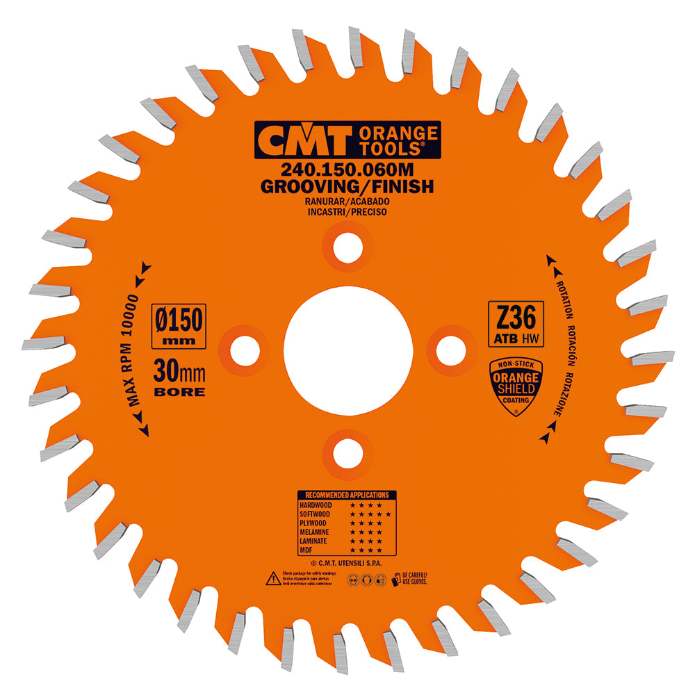 CMT Orange Tools 240.150.040M Industrial grooving/finish circular saw blades Industrial Industrial Tools Industrial circular saw blades Woodworking Tools and accessories Ireland Maginn Machinery 07