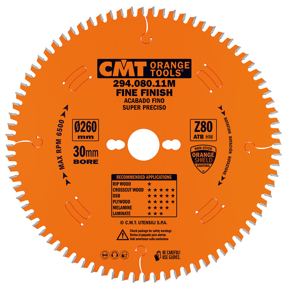 CMT Orange Tools 285.064.08M Fine cut-off circular saw blades Industrial Industrial Tools Industrial circular saw blades Woodworking Tools and accessories Ireland Maginn Machinery 11