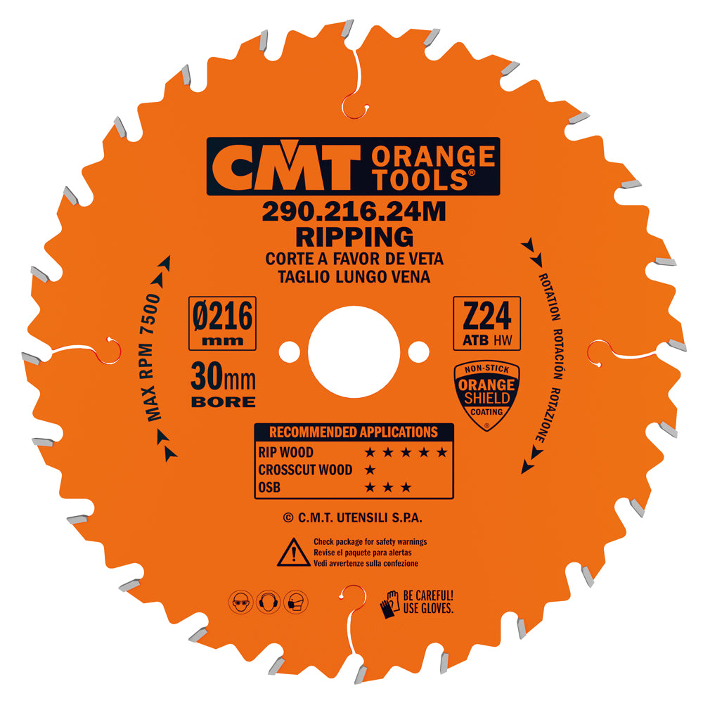 CMT Orange Tools 290.260.28M Rip circular saw blades, for portable machines Industrial Industrial Tools Industrial circular saw blades Woodworking Tools and accessories Ireland Maginn Machinery 05