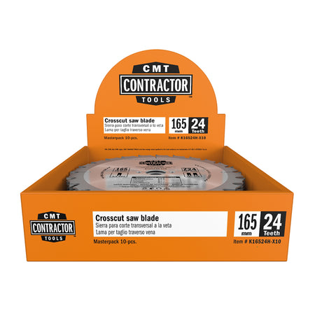 CMT Orange Tools K21624M K1-2 Contractor circular saw blade in Masterpack K CONTRACTOR® Hardware Hardware Tools Circular saw blades CMT Contractor Tools® - ITKPlus® Woodworking Tools and accessories Ireland Maginn Machinery 10