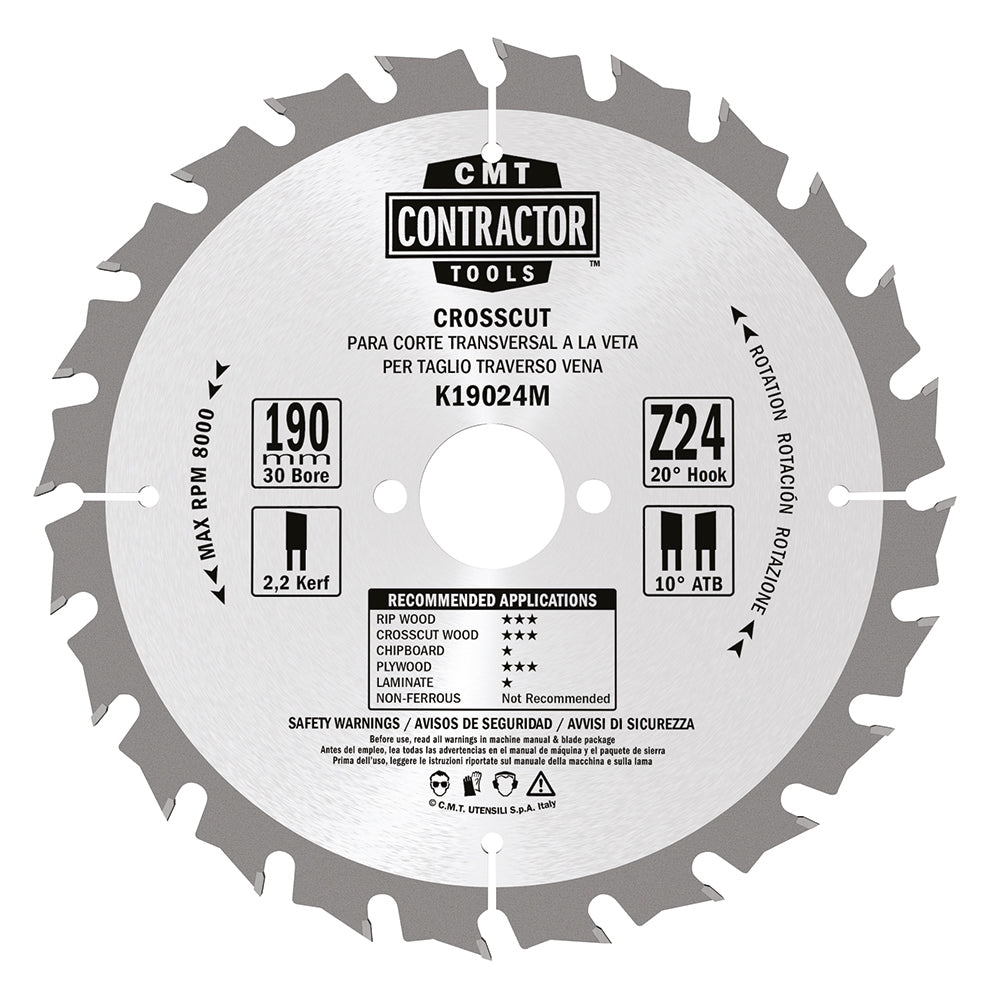 CMT Orange Tools K16040H K1-2 Contractor circular saw blade in Masterpack K CONTRACTOR® Hardware Hardware Tools Circular saw blades CMT Contractor Tools® - ITKPlus® Woodworking Tools and accessories Ireland Maginn Machinery 11