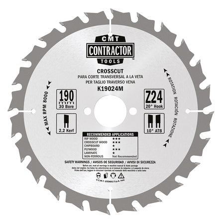 CMT Orange Tools K16040H-X10 K1-2 Contractor circular saw blade in Masterpack K CONTRACTOR® Hardware Hardware Tools Circular saw blades CMT Contractor Tools® - ITKPlus® Woodworking Tools and accessories Ireland Maginn Machinery 11