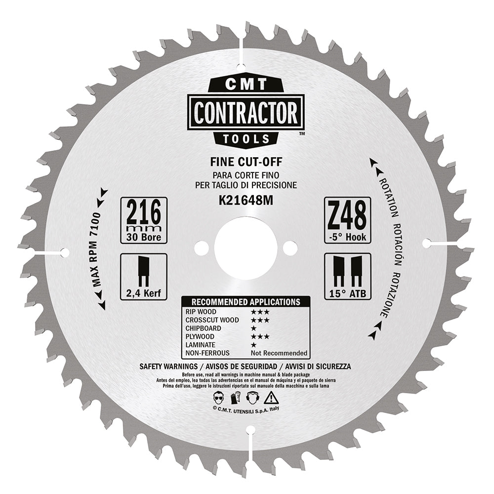 CMT Orange Tools K19024M K1-2 Contractor circular saw blade in Masterpack K CONTRACTOR® Hardware Hardware Tools Circular saw blades CMT Contractor Tools® - ITKPlus® Woodworking Tools and accessories Ireland Maginn Machinery 12