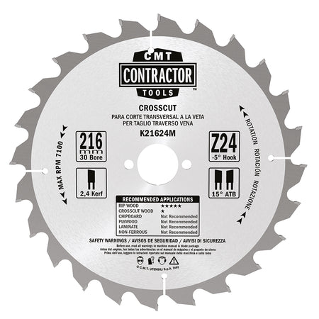 CMT Orange Tools K21648M K1-2 Contractor circular saw blade in Masterpack K CONTRACTOR® Hardware Hardware Tools Circular saw blades CMT Contractor Tools® - ITKPlus® Woodworking Tools and accessories Ireland Maginn Machinery 14